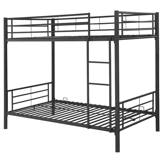 Coaster Furniture Hayward Black Metal Twin Over Twin Bunk Bed CST-460072B