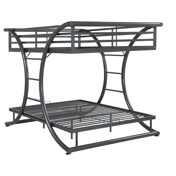 Coaster Furniture Stephan Gunmetal Full Over Full Bunk Bed CST-460078