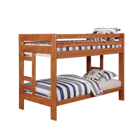 Coaster Furniture Wrangle Hill Amber Wash Twin Over Twin Bunk Bed