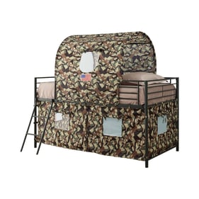 Coaster Furniture Camouflage Army Green Tent Bunk Bed