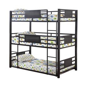 Coaster Furniture Rogen Dark Bronze Twin Triple Bunk Bed