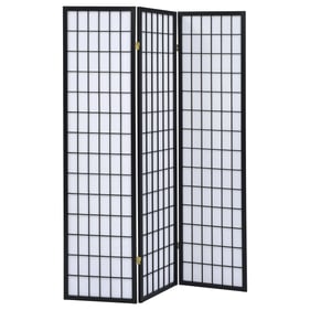 Coaster Furniture Carrie Black White 3 Panel Folding Screen