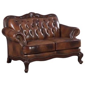 Coaster Furniture Victoria Tri Tone Brown Loveseat