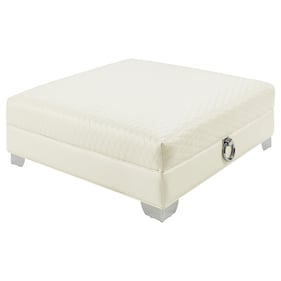 Coaster Furniture Chaviano Pearl White Upholstered Ottoman