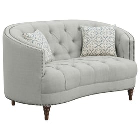 Coaster Furniture Avonlea Grey Fabric Nailhead Loveseat