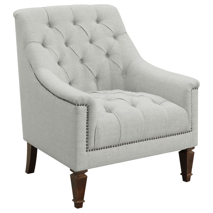 Coaster Furniture Avonlea Grey Fabric Nailhead Chair CST-505643