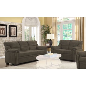 Coaster Furniture Clementine Brown 2pc Living Room Set