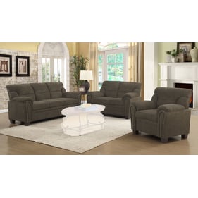 Coaster Furniture Clementine Brown 3pc Living Room Set