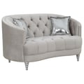 Avonlea Sloped Arm Tufted Loveseat Grey