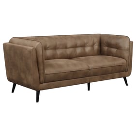 Coaster Furniture Thatcher Brown Button Tufted Sofa