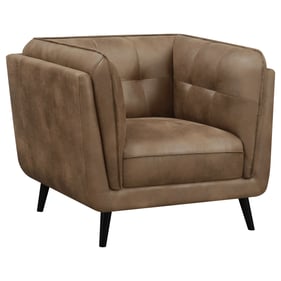 Coaster Furniture Thatcher Brown Button Tufted Chair