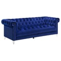 Bleker Tufted Tuxedo Arm Sofa Blue