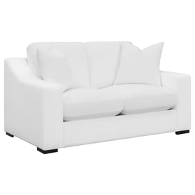 Coaster Furniture Ashlyn White Sloped Arms Loveseat