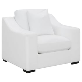 Coaster Furniture Ashlyn White Sloped Arms Chair