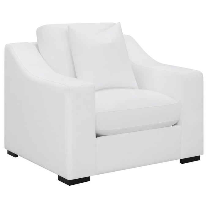 Coaster Furniture Ashlyn White Sloped Arms Chair CST-509893