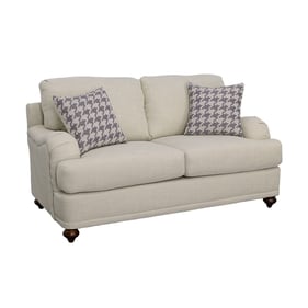 Coaster Furniture Glenn Light Grey Recessed Arms Loveseat