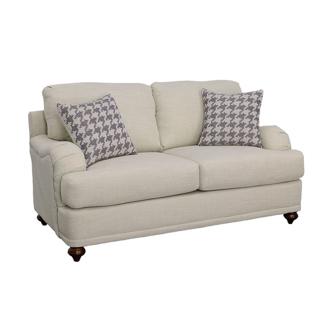 Coaster Furniture Glenn Light Grey Recessed Arms Loveseat CST-511092