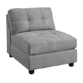 Claude Tufted Cushion Back Armless Chair Dove