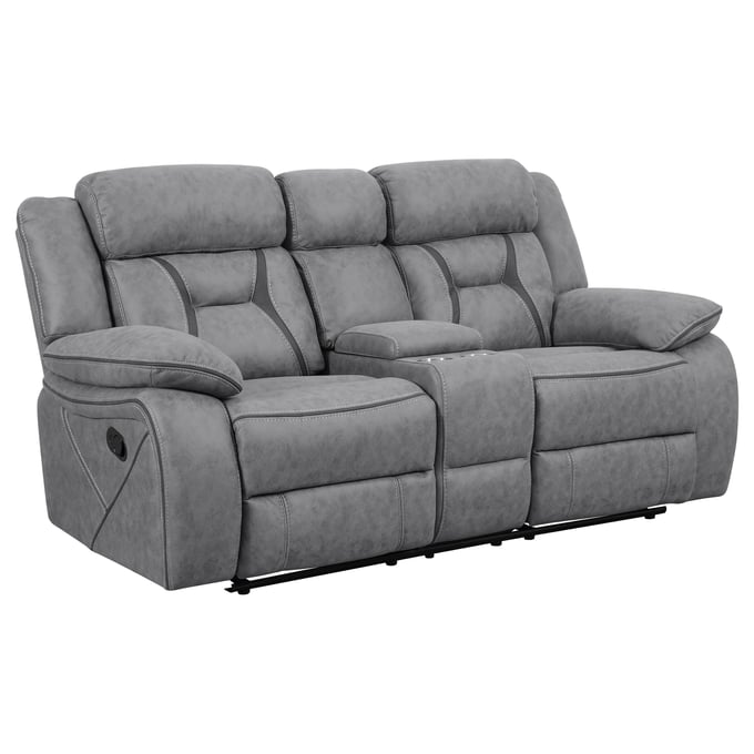 Coaster Furniture Higgins Grey Motion Loveseat CST-602262