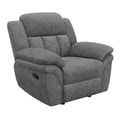 Bahrain Upholstered Glider Recliner Charcoal