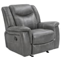 Conrad Upholstered Motion Glider Recliner Grey