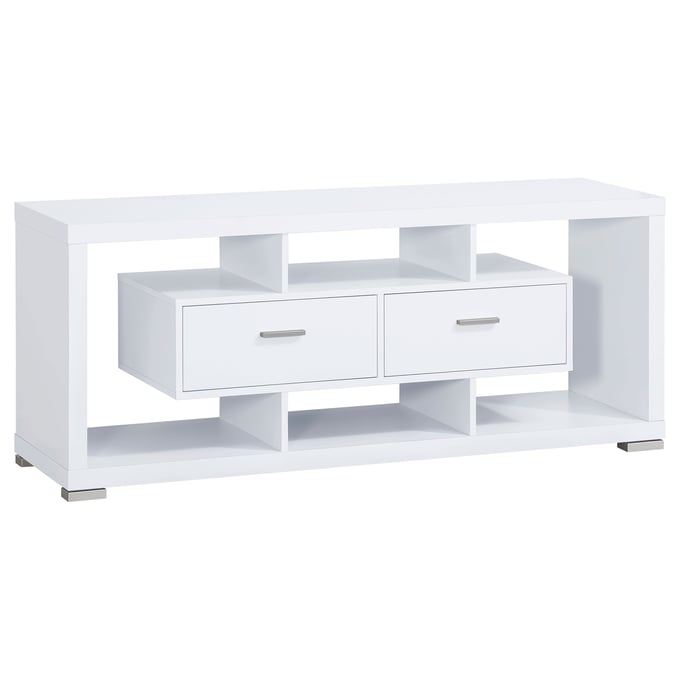 Coaster Furniture Darien White 2 Drawers Rectangular TV Console CST-700113