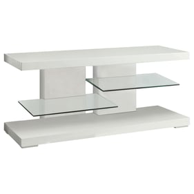 Coaster Furniture Cogswell Glossy White 2 Shelf TV Console