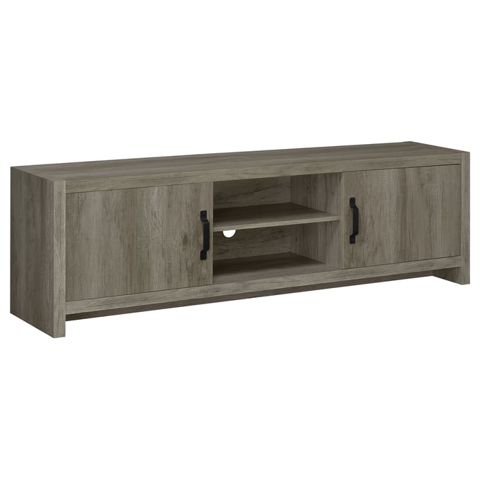 Coaster Furniture Burke Grey Driftwood 2 Doors TV Console CST-701025