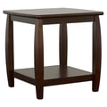 Dixon Square End Table with Bottom Shelf Espresso