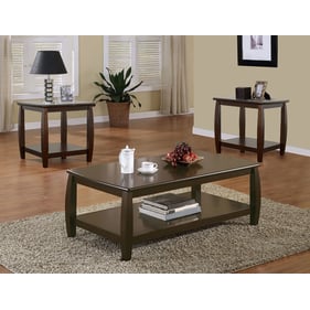 Coaster Furniture Dixon Espresso 3pc Coffee Table Set