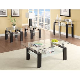 Coaster Furniture Dyer Black 4pc Coffee Table Set