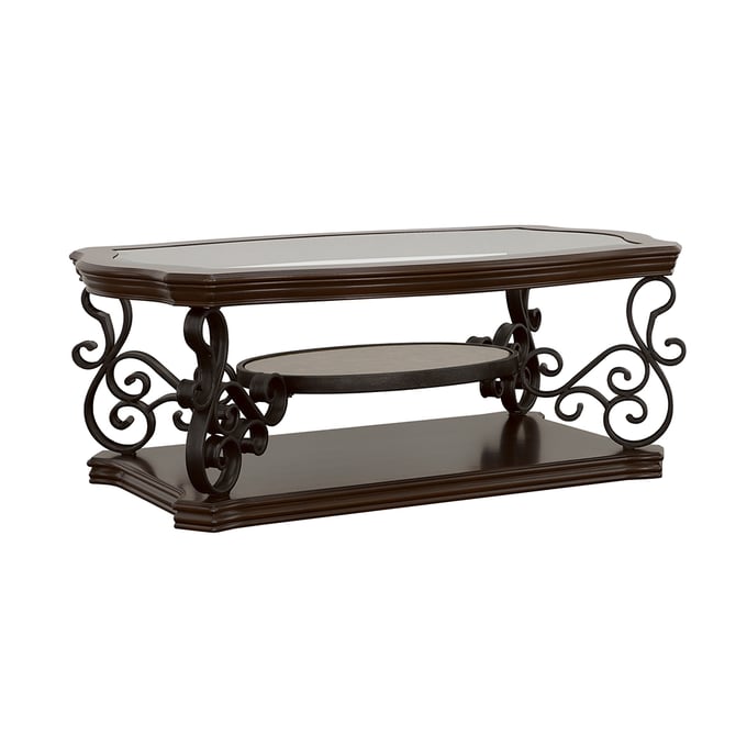 Coaster Furniture Laney Deep Merlot Coffee Table CST-702448