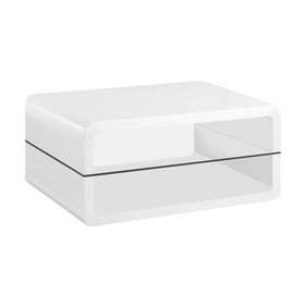 Coaster Furniture Elana Glossy White Rectangle Coffee Table