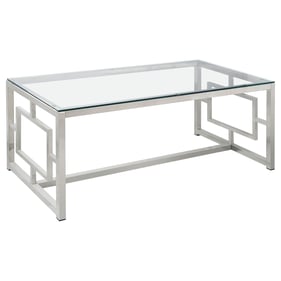 Coaster Furniture Merced Nickel Rectangle Coffee Table