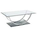 Danville U-shaped Coffee Table Chrome