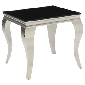 Coaster Furniture Luna Black Chrome Square End Table