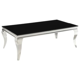 Coaster Furniture Luna Black Chrome Rectangular Coffee Table