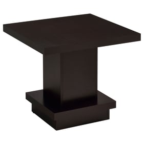 Coaster Furniture Reston Cappuccino Pedestal Square End Table