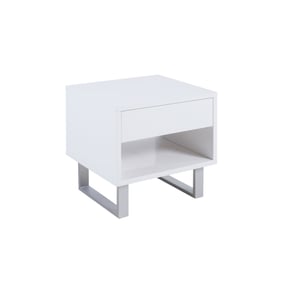 Coaster Furniture Atchison White 1 Drawer End Table