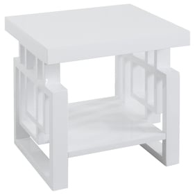 Coaster Furniture Schmitt White Rectangular End Table