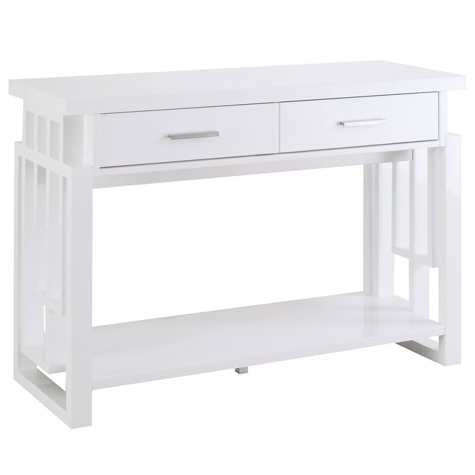 Coaster Furniture Schmitt White Rectangular Sofa Table CST-705709