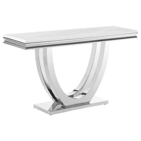 Coaster Furniture Kerwin White Chrome U Base Rectangle Sofa Table