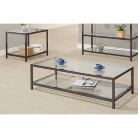 Coaster Furniture Trini Black Nickel 3pc Coffee Table Set