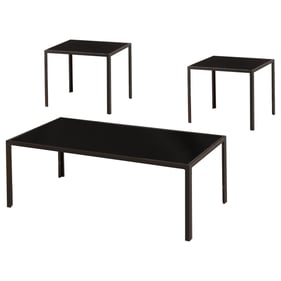 Coaster Furniture Brock Black 3pc Occasional Table Set