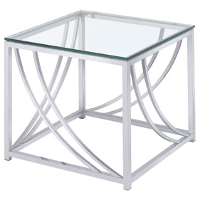 Coaster Furniture Lille Chrome Square End Table