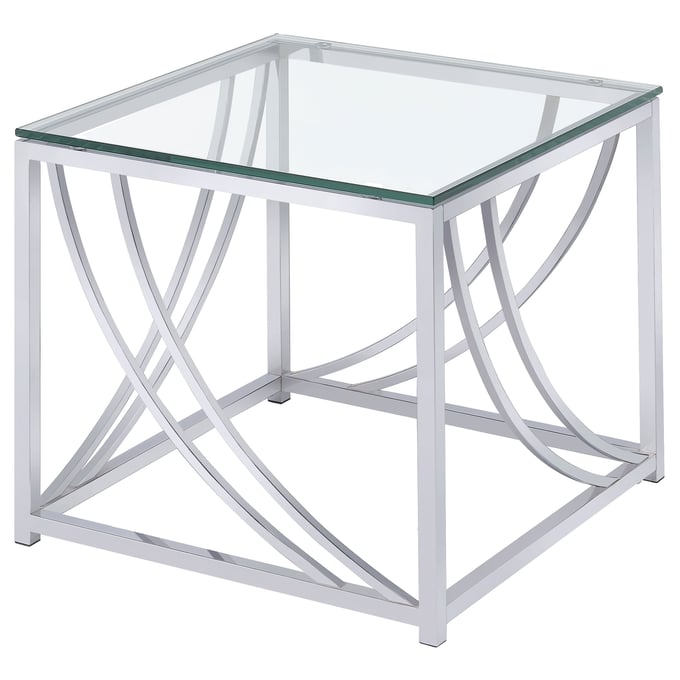 Coaster Furniture Lille Chrome Square End Table CST-720497