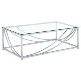 Coaster Furniture Lille Chrome Rectangular Coffee Table