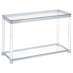 Coaster Furniture Anne Clear Chrome Sofa Table