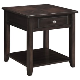 Coaster Furniture Bradford Walnut Square 1 Shelf End Table