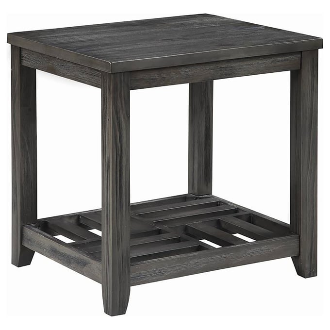 Coaster Furniture Cliffview Grey 1 Shelf Rectangular End Table CST-722287